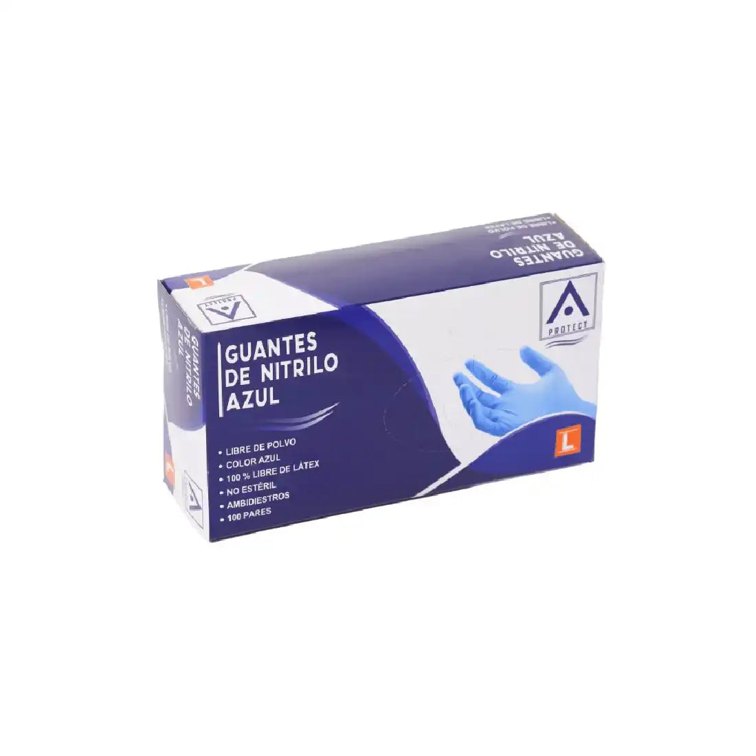 Guante de Nitrilo Protect Azul (100u)