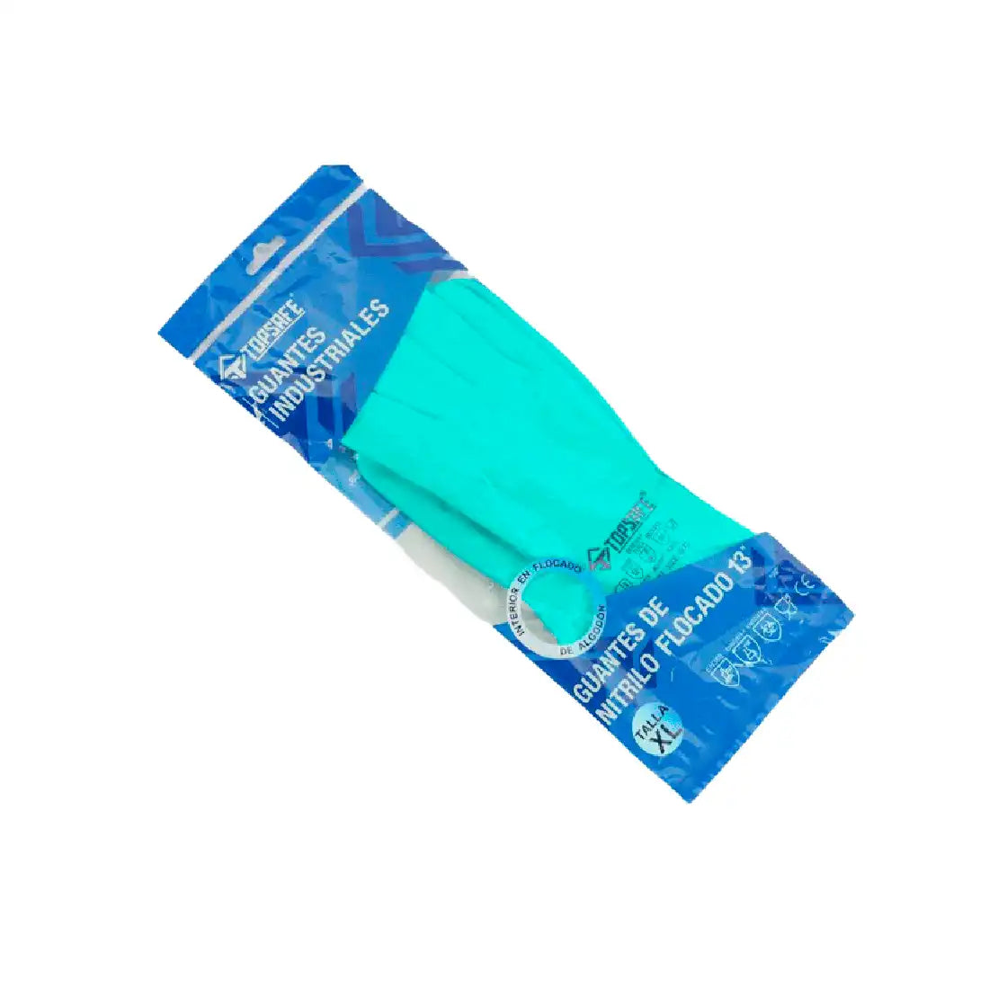 Guante de Nitrilo Flocado Verde (12ud)