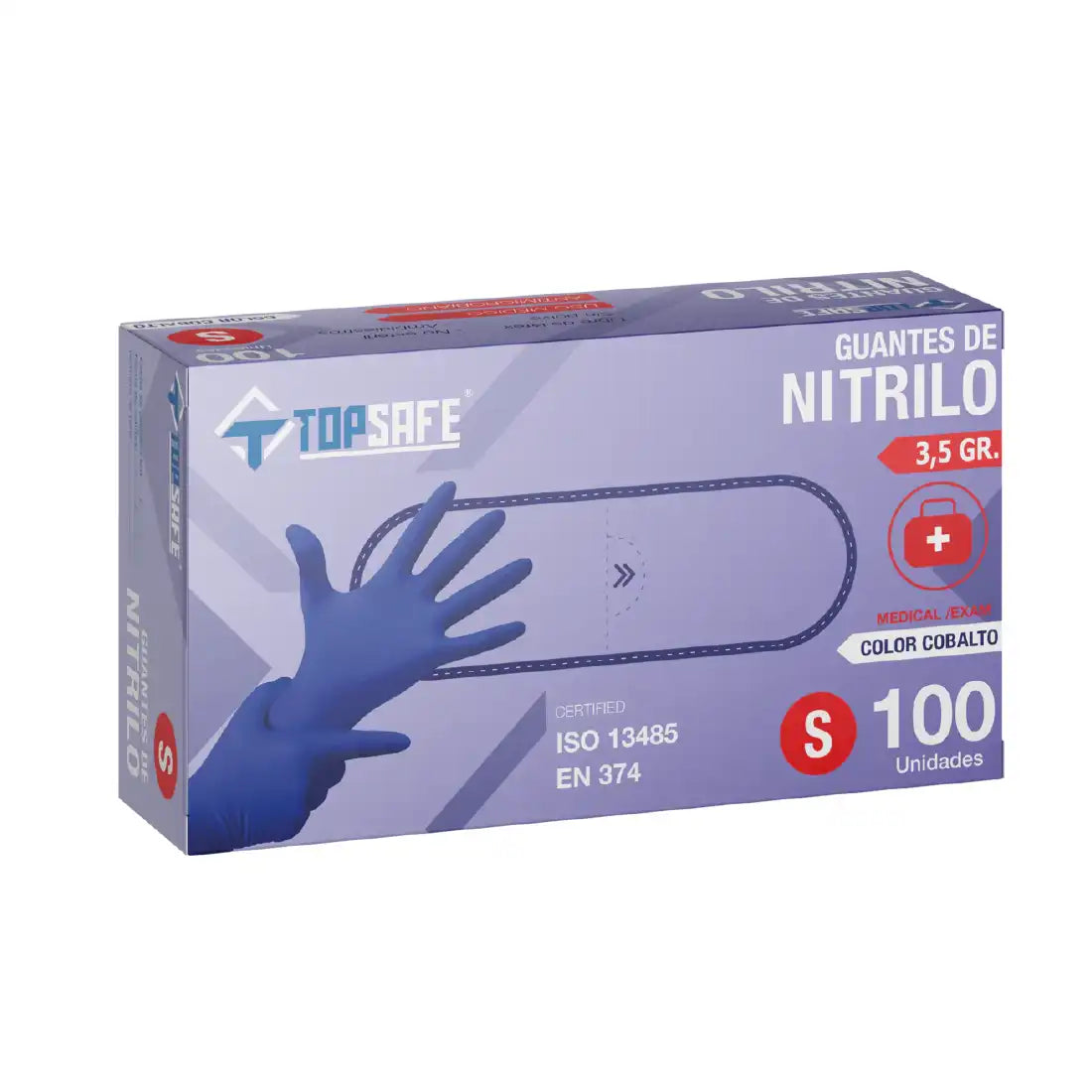 Guante de Nitrilo 3,5 gr. Cobalto (100u)