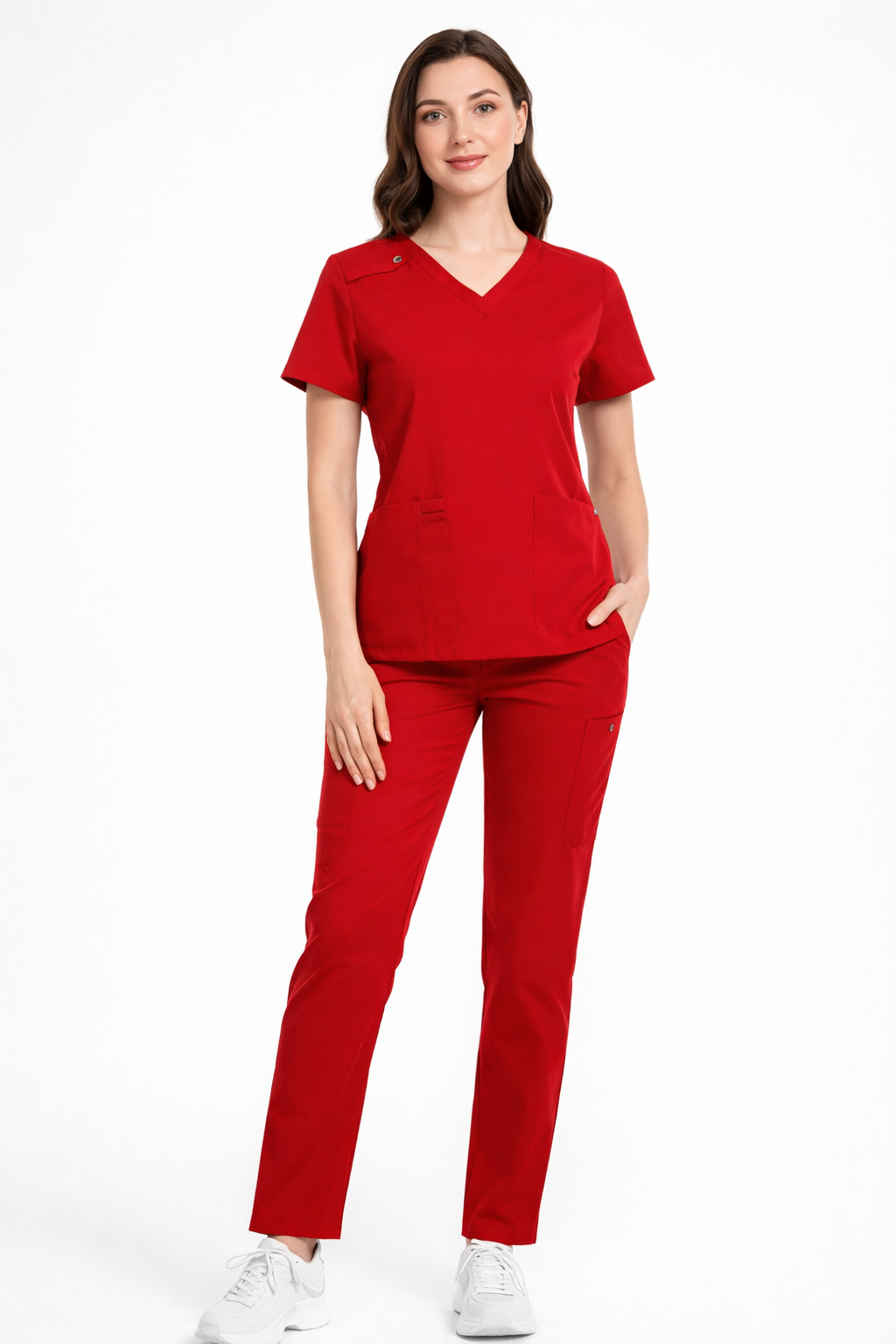 Polera Mujer Obstetricia Rojo