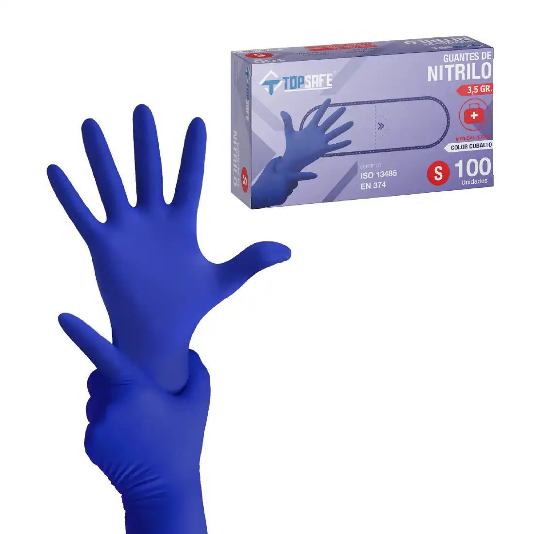 Guante de Nitrilo 3,5 gr. Cobalto (100u)