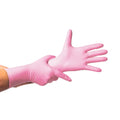 Guante de Nitrilo Rosado 7,0 grs extralargo 30cm (50uds)