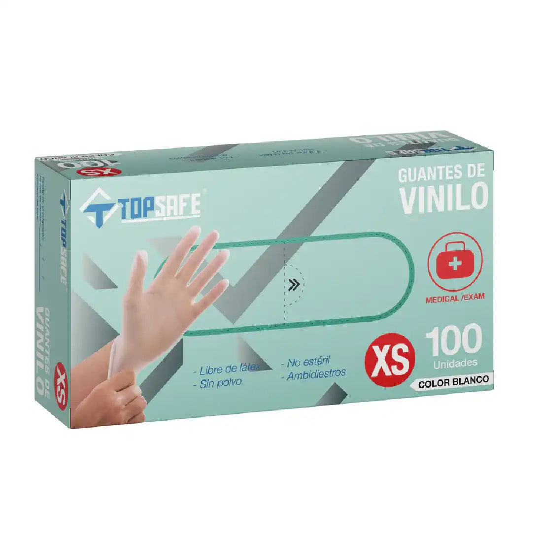 Guante de Vinilo Blanco (100u)