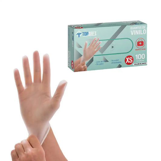 Guante de Vinilo Blanco (100u)